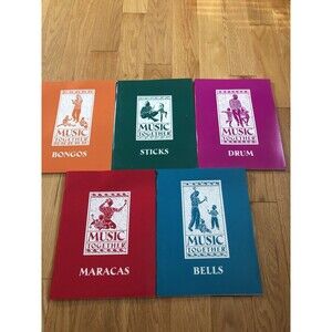 MUSIC TOGETHER Children MARACAS STICKS BONGOS DRUM BELLS 5 Sheet Music Books